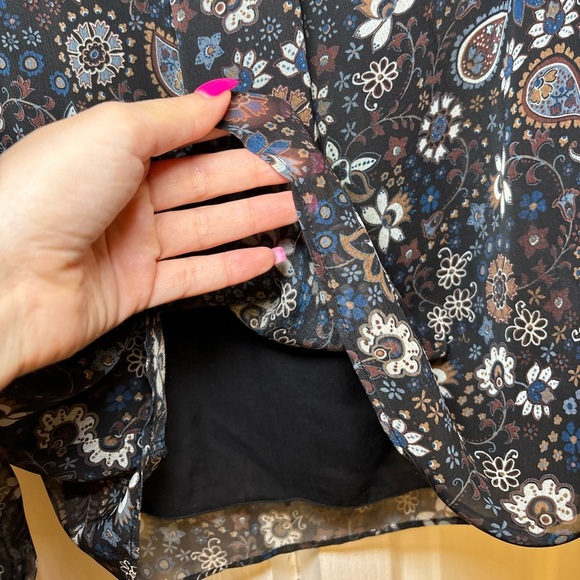 See by Chloé - Luxurious Tropical Floral Paisley Sheer Women's Longue SleeveTop - Picture 8 of 12